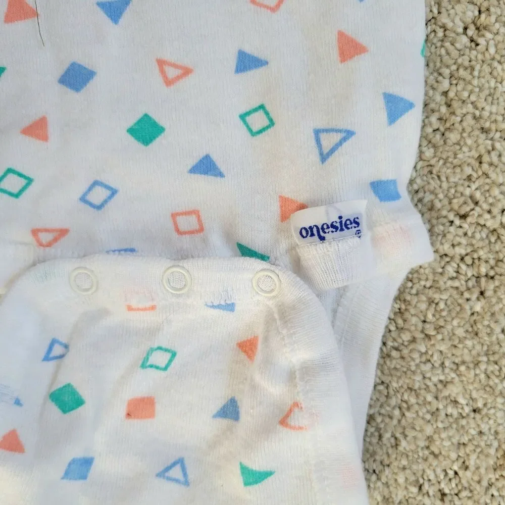Vintage Gerber Baby Infant Onesies 0-3 Months Bodysuits Small 80s 90s Retro Lot